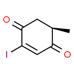ChemSpider 2D Image | (5R)-2-Iodo-5-methyl-2-cyclohexene-1,4-dione | C7H7IO2