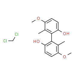 ChemSpider 2D Image | 5,5'-Dimethoxy-6,6'-dimethyl-2,2'-biphenyldiol - dichloromethane (1:1) | C17H20Cl2O4