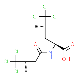 ChemSpider 2D Image | (4S)-5,5,5-Trichloro-N-[(3S)-4,4,4-trichloro-3-methylbutanoyl]leucine | C11H15Cl6NO3