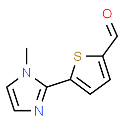 ChemSpider 2D Image | 5-(1-Methyl-1H-imidazol-2-yl)-2-thiophenecarbaldehyde | C9H8N2OS