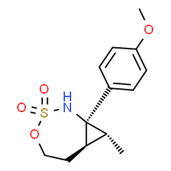 ChemSpider 2D Image | (1S,7R,8R)-1-(4-Methoxyphenyl)-8-methyl-4-oxa-3-thia-2-azabicyclo[5.1.0]octane 3,3-dioxide | C13H17NO4S