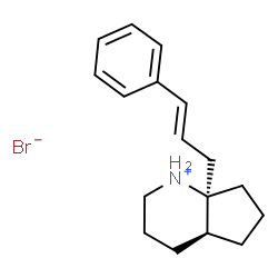 ChemSpider 2D Image | (4aS,7aR)-7a-[(2E)-3-Phenyl-2-propen-1-yl]octahydro-1H-cyclopenta[b]pyridinium bromide | C17H24BrN