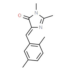 ChemSpider 2D Image | (5Z)-5-(2,5-Dimethylbenzylidene)-2,3-dimethyl-3,5-dihydro-4H-imidazol-4-one | C14H16N2O