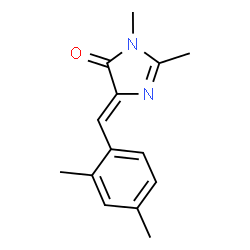 ChemSpider 2D Image | (5Z)-5-(2,4-Dimethylbenzylidene)-2,3-dimethyl-3,5-dihydro-4H-imidazol-4-one | C14H16N2O