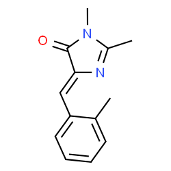ChemSpider 2D Image | (5Z)-2,3-Dimethyl-5-(2-methylbenzylidene)-3,5-dihydro-4H-imidazol-4-one | C13H14N2O