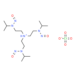 ChemSpider 2D Image | 2-[Isopropyl(nitroso)amino]-N,N-bis{2-[isopropyl(nitroso)amino]ethyl}ethanaminium perchlorate | C15H34ClN7O7