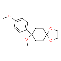ChemSpider 2D Image | 8-Methoxy-8-(4-methoxyphenyl)-1,4-dioxaspiro[4.5]decane | C16H22O4