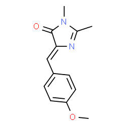 ChemSpider 2D Image | (5Z)-5-(4-Methoxybenzylidene)-2,3-dimethyl-3,5-dihydro-4H-imidazol-4-one | C13H14N2O2