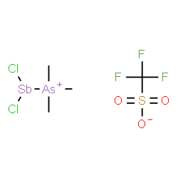 ChemSpider 2D Image | (Dichlorostibino)(trimethyl)arsonium trifluoromethanesulfonate | C4H9AsCl2F3O3SSb