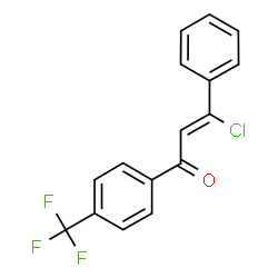 ChemSpider 2D Image | (2Z)-3-Chloro-3-phenyl-1-[4-(trifluoromethyl)phenyl]-2-propen-1-one | C16H10ClF3O