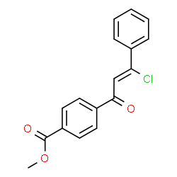 ChemSpider 2D Image | Methyl 4-[(2Z)-3-chloro-3-phenyl-2-propenoyl]benzoate | C17H13ClO3