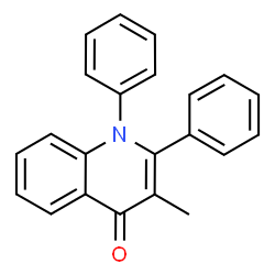 ChemSpider 2D Image | 3-Methyl-1,2-diphenyl-4(1H)-quinolinone | C22H17NO