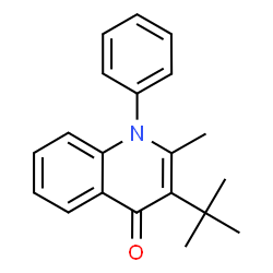 ChemSpider 2D Image | 2-Methyl-3-(2-methyl-2-propanyl)-1-phenyl-4(1H)-quinolinone | C20H21NO