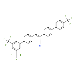 ChemSpider 2D Image | (2Z)-3-[3',5'-Bis(trifluoromethyl)-4-biphenylyl]-2-[4'-(trifluoromethyl)-4-biphenylyl]acrylonitrile | C30H16F9N