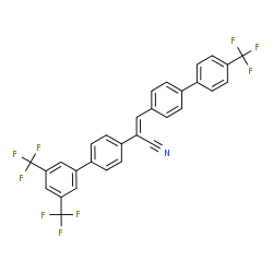 ChemSpider 2D Image | (2Z)-2-[3',5'-Bis(trifluoromethyl)-4-biphenylyl]-3-[4'-(trifluoromethyl)-4-biphenylyl]acrylonitrile | C30H16F9N