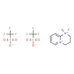 ChemSpider 2D Image | 1,1-Dimethyl-1,2,3,4-tetrahydropyrido[1,2-a]pyrimidinediium bis(trifluoromethanesulfonate) | C12H16F6N2O6S2