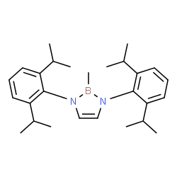 ChemSpider 2D Image | 1,3-Bis(2,6-diisopropylphenyl)-2-methyl-2,3-dihydro-1H-1,3,2-diazaborole | C27H39BN2