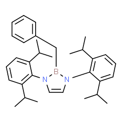 ChemSpider 2D Image | 2-Benzyl-1,3-bis(2,6-diisopropylphenyl)-2,3-dihydro-1H-1,3,2-diazaborole | C33H43BN2