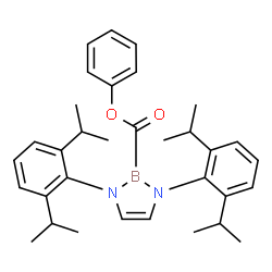ChemSpider 2D Image | Phenyl 1,3-bis(2,6-diisopropylphenyl)-1,3-dihydro-2H-1,3,2-diazaborole-2-carboxylate | C33H41BN2O2