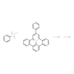 ChemSpider 2D Image | 2-Phenylbenzo[1,2]quinolizino[3,4,5,6-def]phenanthridinium benzenesulfonate - methanol (1:1:2) | C37H31NO5S