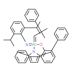 ChemSpider 2D Image | [(2,6-Diisopropylphenyl)imino](2,5-dimethyl-1H-pyrrol-1-yl)(2-methyl-2-phenylpropylidene)(1,1':3',1''-terphenyl-2'-olato)molybdenum | C46H50MoN2O