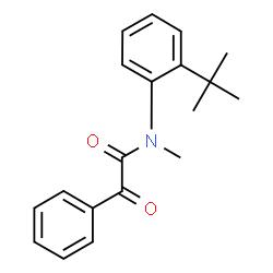 ChemSpider 2D Image | N-Methyl-N-[2-(2-methyl-2-propanyl)phenyl]-2-oxo-2-phenylacetamide | C19H21NO2