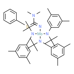 ChemSpider 2D Image | Molybdenum(4+) (Z)-[(dimethylamino)(phenylsulfanyl)methylene]azanide (3,5-dimethylphenyl)(2-methyl-2-propanyl)azanide (1:1:3) | C45H65MoN5S