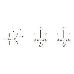 ChemSpider 2D Image | 1,1,1,2,3,3,3-Heptamethyldiarsaphosphane-1,3-diium bis(trifluoromethanesulfonate) | C9H21As2F6O6PS2
