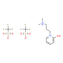 ChemSpider 2D Image | 1-[3-(Dimethylammonio)propyl]-2-hydroxypyridinium bis(trifluoromethanesulfonate) | C12H18F6N2O7S2