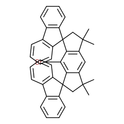 ChemSpider 2D Image | 8'-Bromo-3',3',5',5'-tetramethyl-2',3',5',6'-tetrahydrodispiro[fluorene-9,1'-[s]indacene-7',9''-fluorene] | C40H33Br