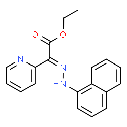 ChemSpider 2D Image | Ethyl (2E)-(1-naphthylhydrazono)(2-pyridinyl)acetate | C19H17N3O2