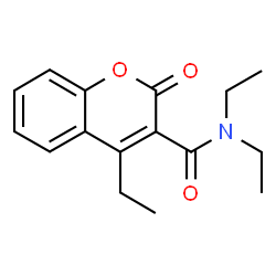 ChemSpider 2D Image | N,N,4-Triethyl-2-oxo-2H-chromene-3-carboxamide | C16H19NO3