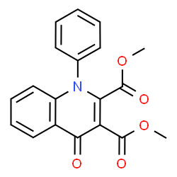 ChemSpider 2D Image | Dimethyl 4-oxo-1-phenyl-1,4-dihydro-2,3-quinolinedicarboxylate | C19H15NO5
