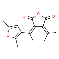 ChemSpider 2D Image | (3Z)-3-[1-(2,5-Dimethyl-3-furyl)ethylidene]-4-isopropylidenedihydro-2,5-furandione | C15H16O4