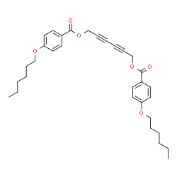 ChemSpider 2D Image | 2,4-Hexadiyne-1,6-diyl bis[4-(hexyloxy)benzoate] | C32H38O6