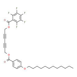 ChemSpider 2D Image | 6-{[4-(Dodecyloxy)benzoyl]oxy}-2,4-hexadiyn-1-yl pentafluorobenzoate | C32H33F5O5