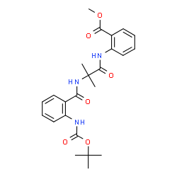 ChemSpider 2D Image | Methyl 2-({2-methyl-N-[2-({[(2-methyl-2-propanyl)oxy]carbonyl}amino)benzoyl]alanyl}amino)benzoate | C24H29N3O6