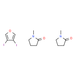 ChemSpider 2D Image | 1-Methyl-2-pyrrolidinone - 3,4-diiodofuran (2:1) | C14H20I2N2O3