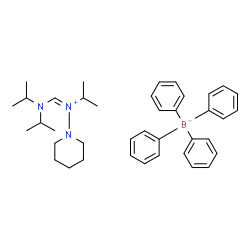 ChemSpider 2D Image | (Z)-(Diisopropylamino)-N-isopropyl-N-(1-piperidinyl)methaniminium tetraphenylborate(1-) | C39H52BN3