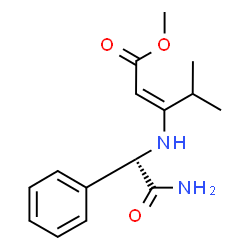 ChemSpider 2D Image | Methyl (2E)-3-{[(1S)-2-amino-2-oxo-1-phenylethyl]amino}-4-methyl-2-pentenoate | C15H20N2O3