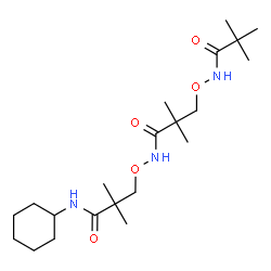 ChemSpider 2D Image | N-Cyclohexyl-2,2,7,7,12,12-hexamethyl-6,11-dioxo-4,9-dioxa-5,10-diazatridecan-1-amide | C21H39N3O5