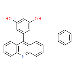 ChemSpider 2D Image | 5-(9-Acridinyl)-1,3-benzenediol - benzene (1:1) | C25H19NO2