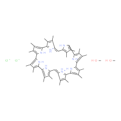 ChemSpider 2D Image | (14E,31E)-3,4,7,8,11,12,16,17,20,21,24,25,28,29,33,34-Hexadecamethyl-36,37,38,40,41,42-hexaaza-35,39-diazonianonacyclo[30.2.1.1~2,5~.1~6,9~.1~10,13~.1~15,18~.1~19,22~.1~23,26~.1~27,30~]dotetraconta-1(
35),2,4,6,8,10,12,14,16,18(39),19,21,23,25,27,29,31,33-octadecaene chloride - methanol (1:2:2) | C52H66Cl2N8O2