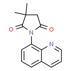 ChemSpider 2D Image | 3,3-Dimethyl-1-(8-quinolinyl)-2,5-pyrrolidinedione | C15H14N2O2