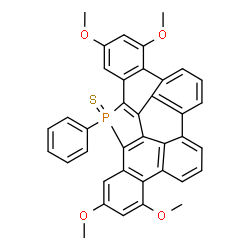 ChemSpider 2D Image | 2,4,11,13-Tetramethoxy-15-phenyl-15H-benzo[g]benzo[5,6]tetraceno[11,12,1-bcde]phosphindole 15-sulfide | C38H27O4PS