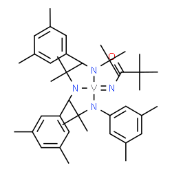 ChemSpider 2D Image | Tris[3,5-dimethyl-N-(2-methyl-2-propanyl)anilinato][(2,2-dimethylpropanoyl)imino]vanadium | C41H63N4OV