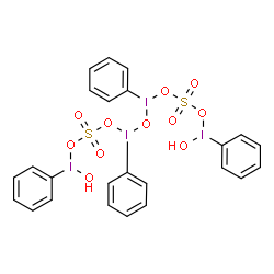 ChemSpider 2D Image | {Oxybis[(phenyl-lambda~3~-iodanediyl)oxysulfonyloxy]}bis[hydroxy(phenyl)-lambda~3~-iodane] | C24H22I4O11S2