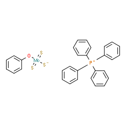 ChemSpider 2D Image | Tetraphenylphosphonium (phenolato)(sulfido)dithioxomolybdate(1-) | C30H25MoOPS3