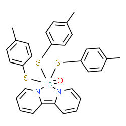 ChemSpider 2D Image | Tris(4-methylbenzenethiolato)(oxo)[2-(2(1H)-pyridinylidene-kappaN)-1,2-dihydropyridinato(2-)-kappaN]technetium | C31H29N2OS3Tc