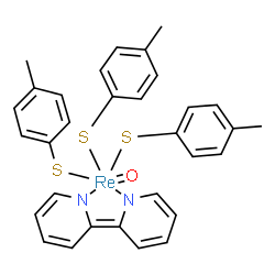 ChemSpider 2D Image | Tris(4-methylbenzenethiolato)(oxo)[2-(2(1H)-pyridinylidene-kappaN)-1,2-dihydropyridinato(2-)-kappaN]rhenium | C31H29N2OReS3